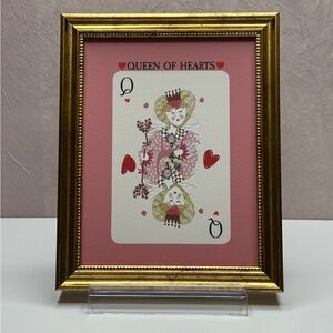 Queen of Hearts Art Print - Pink and Gold